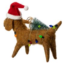 Itens Enfeite decorativo de cachorro dachshund para árvore de Natal, 16 cm, 2 peças.