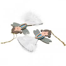 Itens Figuras de decoração de natal enfeites de árvore de natal madeira 14,5x10cm 6uds