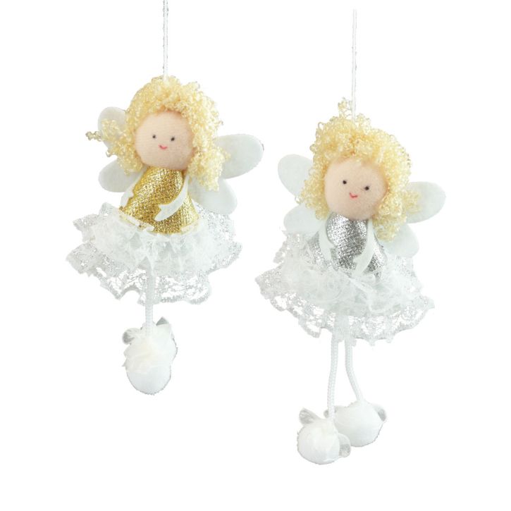 Itens Decoração de árvore com pingente de anjo Decoração de Natal Alt.13,5 cm 4 unidades