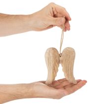Itens Pingente de asa de anjo de madeira para decoração suspensa, 12 cm