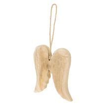 Itens Pingente de asa de anjo de madeira para decoração suspensa, 12 cm