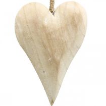 Coração de madeira, coração decorativo para pendurar, decoração coração A16cm 2uds