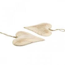 Itens Coração de madeira, coração decorativo para pendurar, decoração de coração Alt.16cm 2 unid.