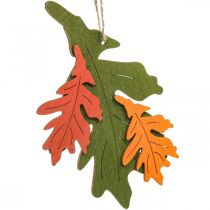 Pendente deco de folhas de madeira de outono folha de carvalho 17cm 6uds