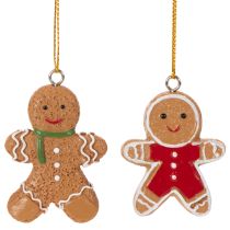 Itens Enfeites decorativos de boneco de gengibre para árvores de Natal, 6 cm, 12 peças