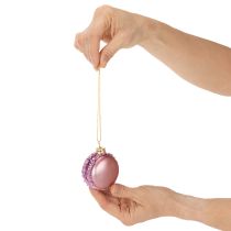 Itens Enfeite de árvore de Natal em formato de macaron, 6 cm