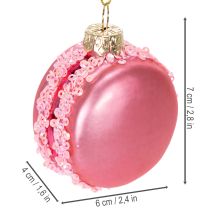 Itens Enfeite de árvore de Natal em formato de macaron, 6 cm