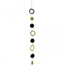 Itens Decoração de natal pendurado decoração ouro preto L124cm 8 elementos