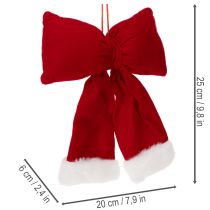 Itens Laço decorativo de flanela com acabamento em pelúcia para pendurar, 25 cm