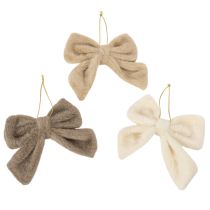 Itens Laço decorativo de pelúcia com gancho, 16 cm, conjunto de 3 peças