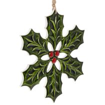 Itens Enfeite de azevinho, decoração natalina para pendurar, 26 cm