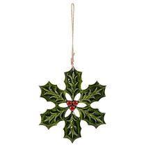 Itens Enfeite de azevinho, decoração natalina para pendurar, 26 cm