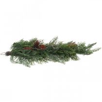 Itens Galhos de Natal artificiais para pendurar, decoração de galhos de pinheiro, galhos de cipreste com pinhas, guirlanda de porta, decoração de parede, decoração de janela, plástico, durável, 60 cm
