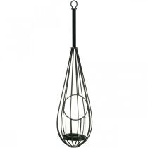 Lanterna para pendurar pingente drop drop preto 52cm