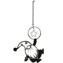 Itens Decoração de parede metal estrela gnomo preta 15×17cm 3 un
