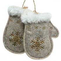 Reboque de Natal feltro motivos de inverno 7×12cm 6uds
