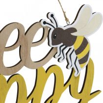Itens Placa decorativa abelha “Bee Happy” madeira de decoração de verão 31×18cm 2 unidades