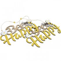 Itens Placa decorativa abelha “Bee Happy” madeira de decoração de verão 31×18cm 2 unidades