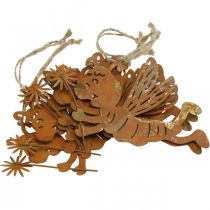 Itens Abelha para pendurar decoração de verão em metal deco ferrugem 12cm 6pcs