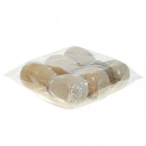 Itens Ovos de madeira Ovos decorativos pendurados Ovos de Páscoa naturais Decoração de Páscoa H8cm 6 peças