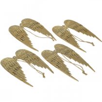 Itens Pingente Decorativo Asas de Anjo Natal Dourado 14,5×9cm 4 un