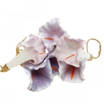 Cabide decorativo Campainha Roxo Branco Ø3,5cm A8cm 6uds