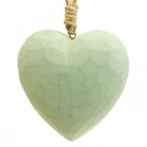 Itens Cabide deco de coração de madeira feito de madeira deco verde 12cm 3uds