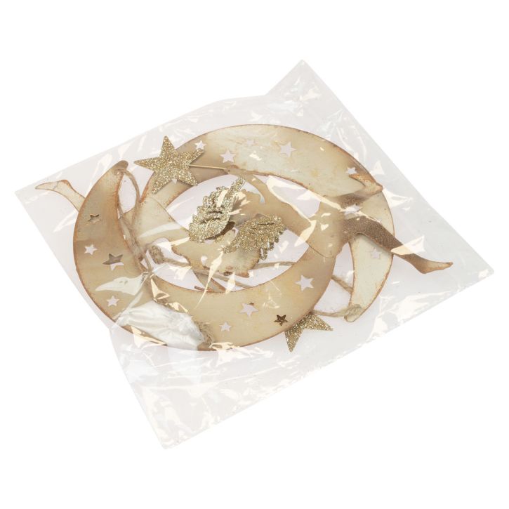 Itens Pingente de anjo estrela decoração de Natal para pendurar Alt.19cm 2 peças