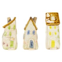 Itens Conjunto de cerâmica para decoração de interiores e vasos de flores. Ideal para presente. 10 cm, 3 peças.