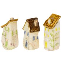 Itens Conjunto de cerâmica para decoração de interiores e vasos de flores. Ideal para presente. 10 cm, 3 peças.