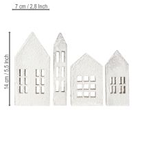 Itens Casas em miniatura para decoração de interiores e ambientação, muito decorativas, design atemporal para a casa, 14 cm, 4 peças