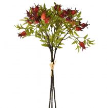 Itens Decoração de Rosa Mosqueta ramos artificiais vermelhos de Rosa Mosqueta 48 cm 3 peças