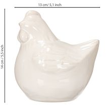 Itens Estatueta de galinha, com acabamento brilhante, para decoração moderna de casa, 17 cm, 2 peças