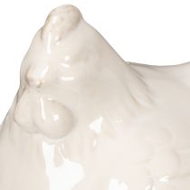 Itens Estatueta de galinha, com acabamento brilhante, para decoração moderna de casa, 17 cm, 2 peças