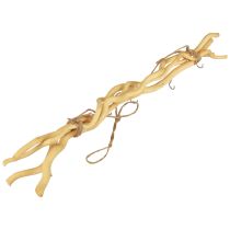 Itens Conjunto de ganchos de madeira para parede, estilo boho, para uso versátil.