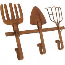 Itens Ferramentas de jardinagem barra de gancho, decoração de jardim, ancinho pá ancinho, guarda-roupa feito de patina de metal L33.5cm