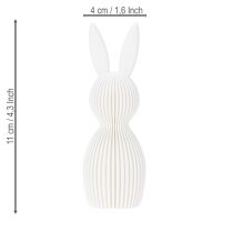 Itens Conjunto de 4 coelhinhos decorativos para decoração moderna de Páscoa, 11 cm.