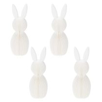 Itens Conjunto de 4 coelhinhos decorativos para decoração moderna de Páscoa, 11 cm.
