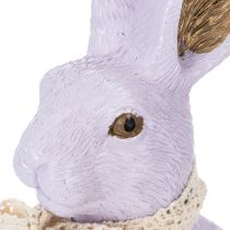 Itens Figura decorativa de coelho da Páscoa com laço para uma decoração de Páscoa elegante em casa, 27 cm