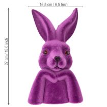 Itens Coelho Pensativo - Busto de Coelho Flocado - Páscoa - 16,5×13×27cm