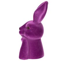 Itens Coelho Pensativo - Busto de Coelho Flocado - Páscoa - 16,5×13×27cm