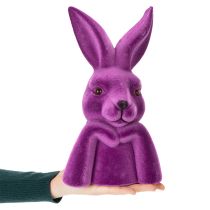 Itens Coelho Pensativo - Busto de Coelho Flocado - Páscoa - 16,5×13×27cm