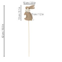 Itens Figura decorativa de coelho da Páscoa para decoração de primavera e enfeites sazonais, 42 cm, 8 peças