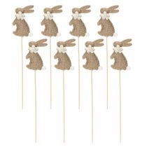 Itens Figura decorativa de coelho da Páscoa para decoração de primavera e enfeites sazonais, 42 cm, 8 peças