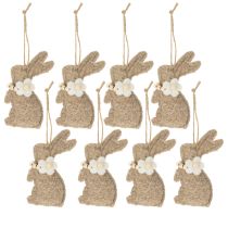 Itens Coelhinho da Páscoa para pendurar, acessório decorativo ideal para janela, 14 cm, 8 peças