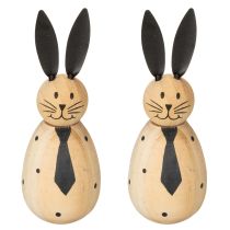 Itens Coelho decorativo com design simples para dar um toque primaveril à sala de estar, 12 cm, 2 peças