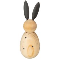 Itens Coelho decorativo de madeira, 15 cm, 2 peças, para uma decoração serena e atemporal.