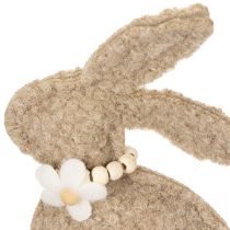 Itens Conjunto de 6 estatuetas de coelho da Páscoa, decoração de primavera para sala de estar e mesa, 18 cm.