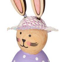 Itens Decoração de mesa com coelhinhos da Páscoa para a primavera, coelhinhos decorativos com chapéus, 7 cm, 9 peças