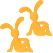 Itens Coelho de Páscoa decorativo em plástico, ideal para decoração e como presente, 20 cm, 2 peças.